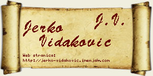 Jerko Vidaković vizit kartica